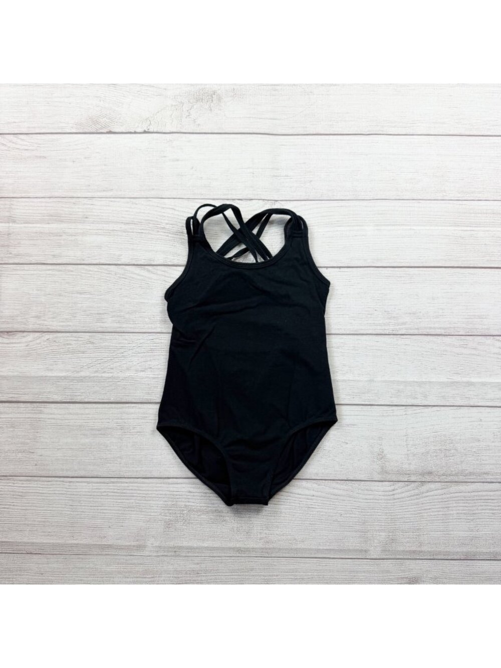Arshiner Girls Black Strappy Back Dance Leotard 130 6-7
